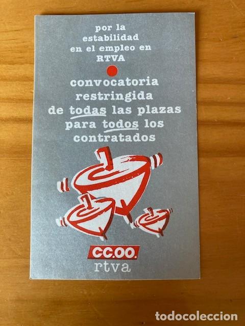Pegatinas de colecci&oacute;n: PEGATINA POR LA ESTABILIDAD EN EL EMPLEO EN RTVA - CCOO - RTVA