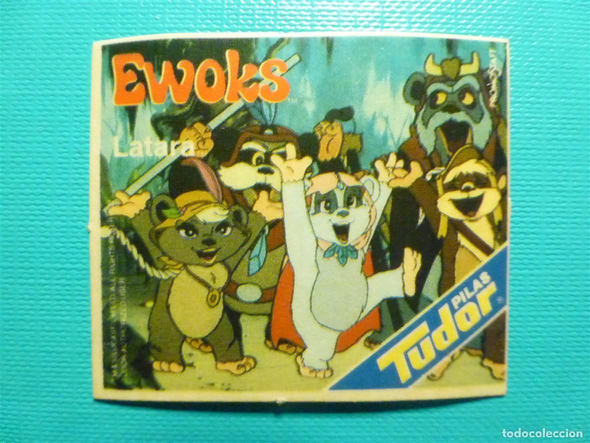 Pegatinas de colecci&oacute;n: Pegatina - Adhesivo Baterias y Pilas Tudor, Automoci&oacute;n, Talleres - Star Wars, Ewoks 1 - 4 x 4,5 cm