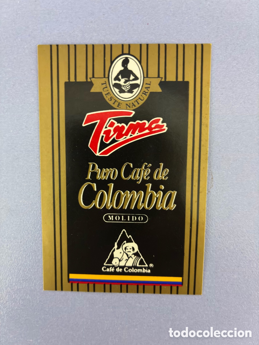 Pegatinas de colecci&oacute;n: Pegatina, Etiqueta antigua Caf&eacute; Tirma &ndash; Caf&eacute; de Colombia &ndash; Tueste Natural