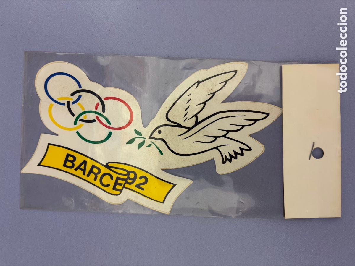 Pegatinas de colecci&oacute;n: pegatina vintage conmemorativa de los Juegos Ol&iacute;mpicos de Barcelona 1992.