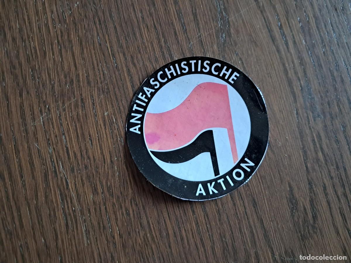 Pegatinas de colecci&oacute;n: pegatina de pol&iacute;tica, Antifaschitische aktion. despegada.
