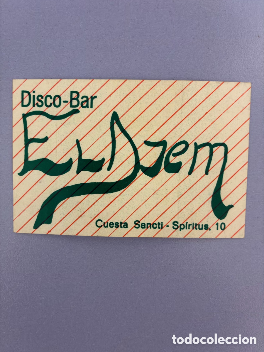 Pegatinas de colecci&oacute;n: Adhesivo promocional vintage: Disco-Bar El Djem