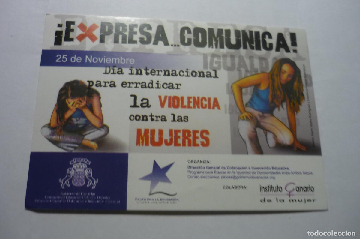 Pegatinas de colecci&oacute;n: pegatina inst.canario mujer,.violencia mujeres