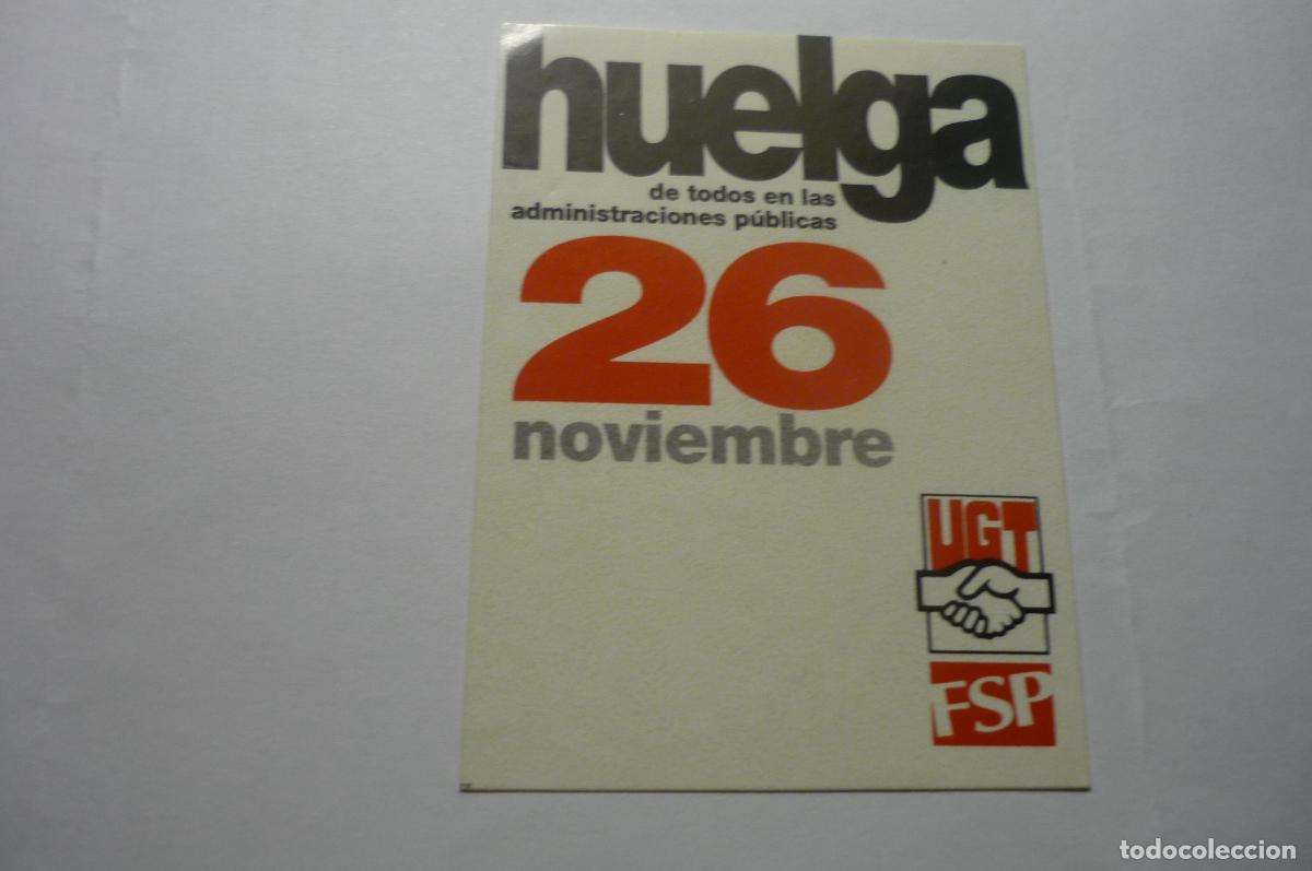Pegatinas de colecci&oacute;n: pegatina sindical ugt fsp huelga