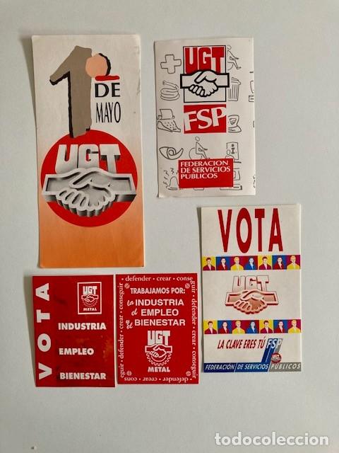 Pegatinas de colecci&oacute;n: LOTE 5 PEGATINAS UGT