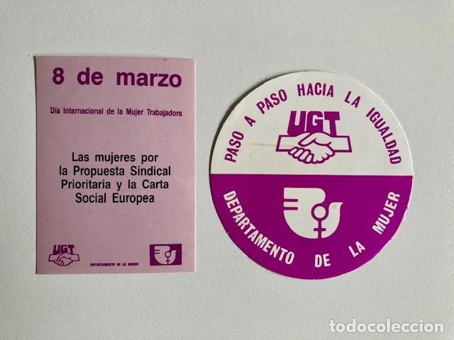 Pegatinas de colecci&oacute;n: PEGATINAS UGT 8 DE MARZO - PASO A PASO HACIA LA IGUALDAD
