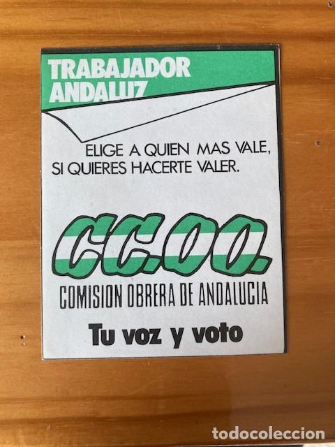 Pegatinas de colecci&oacute;n: PEGATINA TRABAJADOR ANDALUZ - CC.OO.