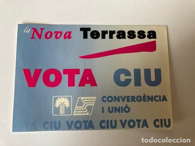Pegatinas de colecci&oacute;n: PEGATINA LA NOVA TERRASSA VOTA CIU