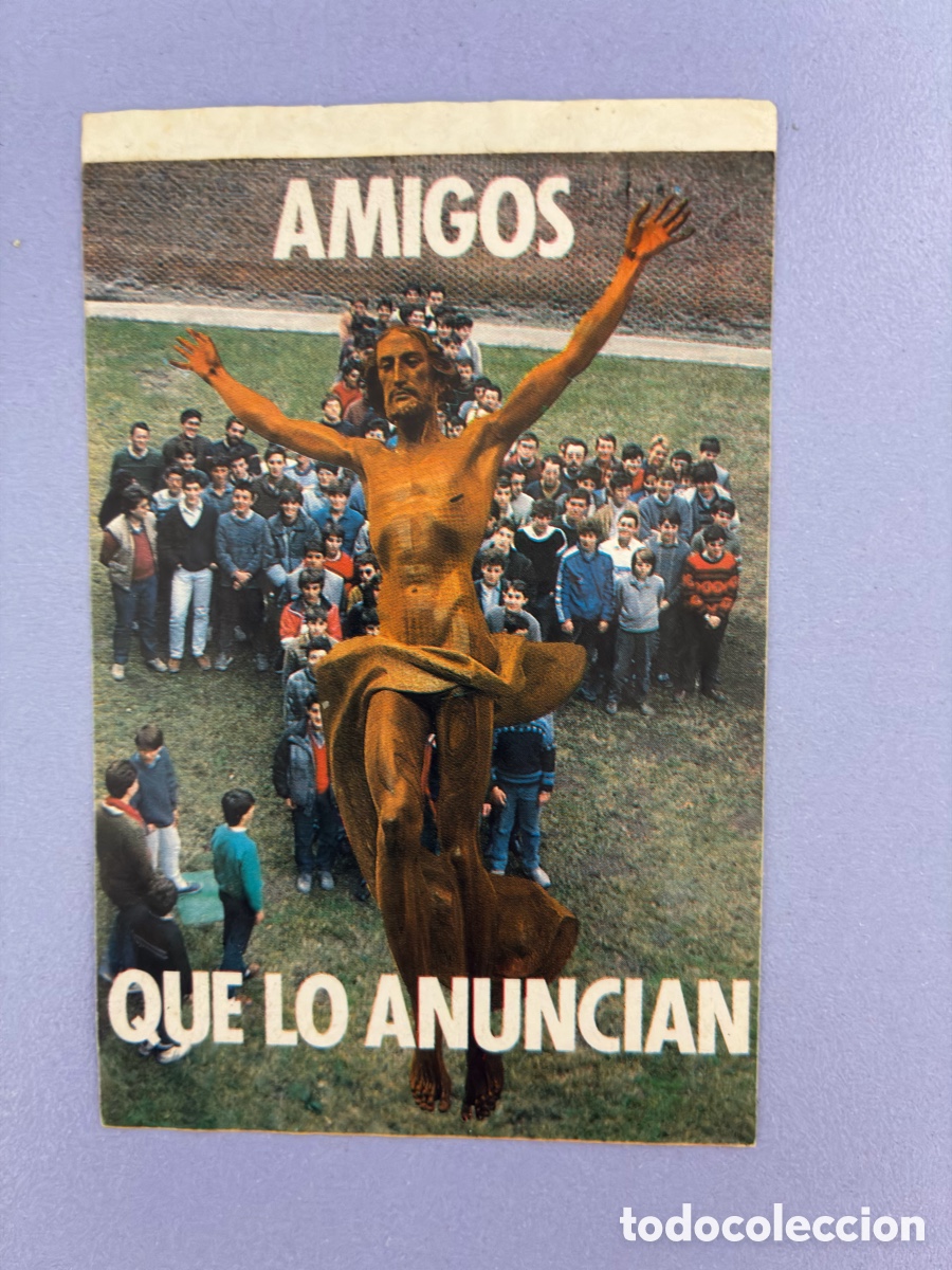 Pegatinas de colecci&oacute;n: Antigua pegatina religiosa vintage &rdquo;Amigos que lo anuncian&rdquo; - Vocacional / Juventud.