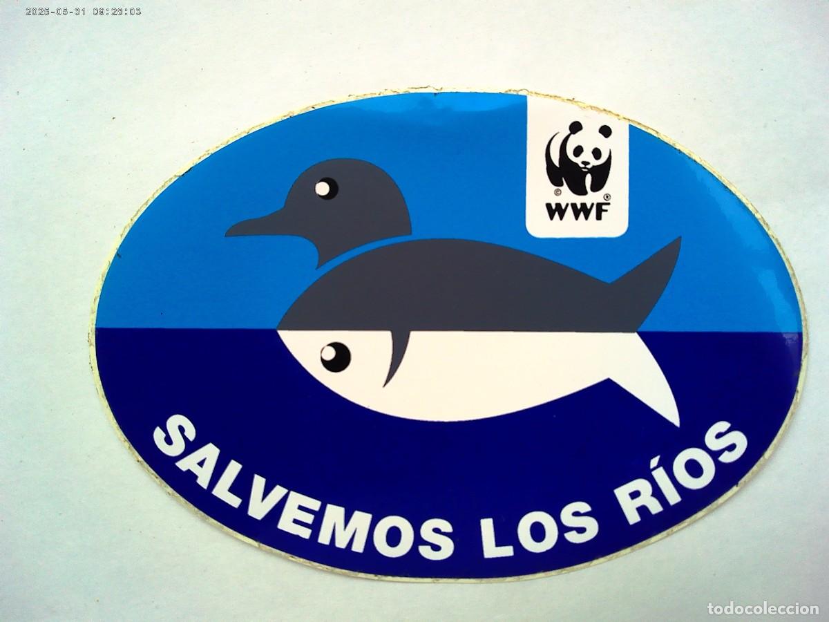 Pegatinas de colecci&oacute;n: PEGATINA POLITICA ECOLOGISTA : WWF , SALVEMOS LOS RIOS.