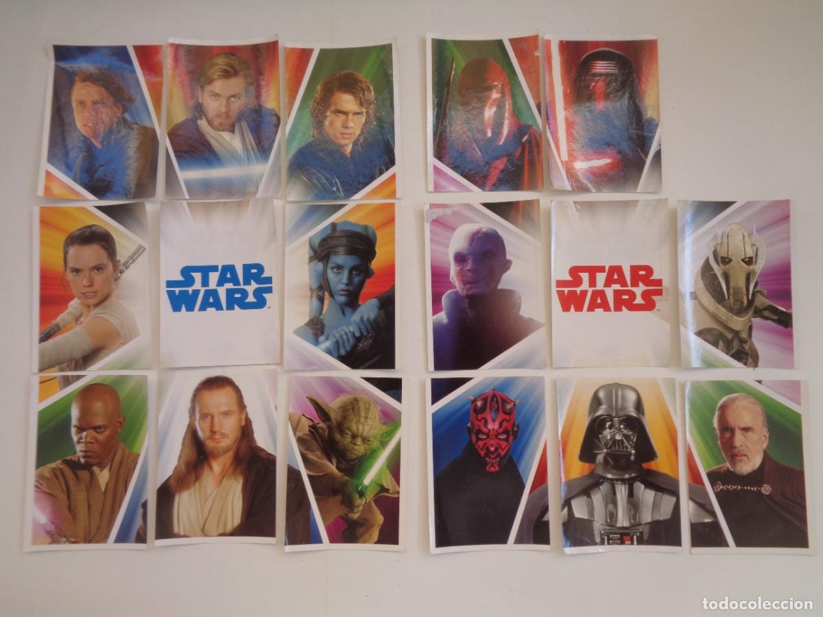 Pegatinas de colecci&oacute;n: LOTE DE 17 PEGATINAS DE STAR WARS , EL CAMINO DE LOS JEDI - TRADING CARD GAMES. DE TOPPS