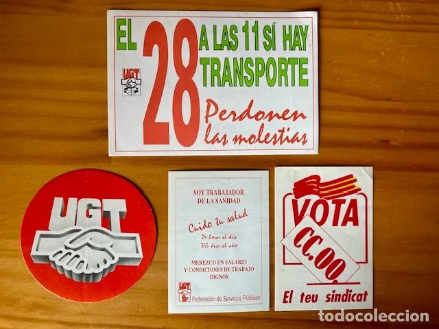 Pegatinas de colecci&oacute;n: LOTE 4 PEGATINAS UGT