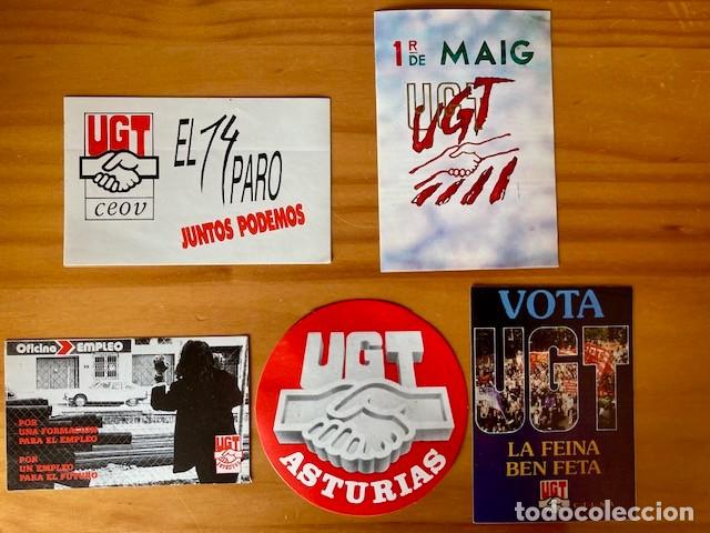 Pegatinas de colecci&oacute;n: LOTE 5 PEGATINAS UGT