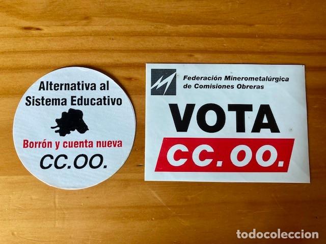 Pegatinas de colecci&oacute;n: LOTE 2 PEGATINAS CC.OO.