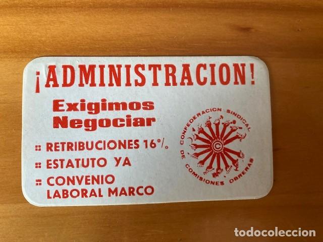 Pegatinas de colecci&oacute;n: PEGATINA &iexcl; ADMINISTRACION ! EXIGIMOS NEGOCIAR - COMISIONES OBRERAS