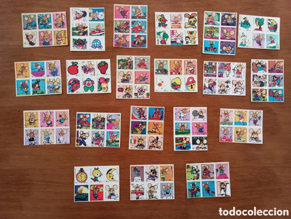 Pegatinas de colecci&oacute;n: Set Completo TOPO GIGIO 20 Planchas 120 Cromos A&ntilde;os 80 Dif&iacute;cil de conseguir
