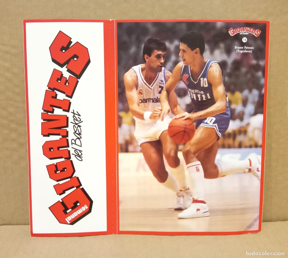 Pegatinas de colecci&oacute;n: Pegatina Sticker Adhesivo Drazen Petrovic #16 Revista Gigantes Del Basket 1988 Juguslavia
