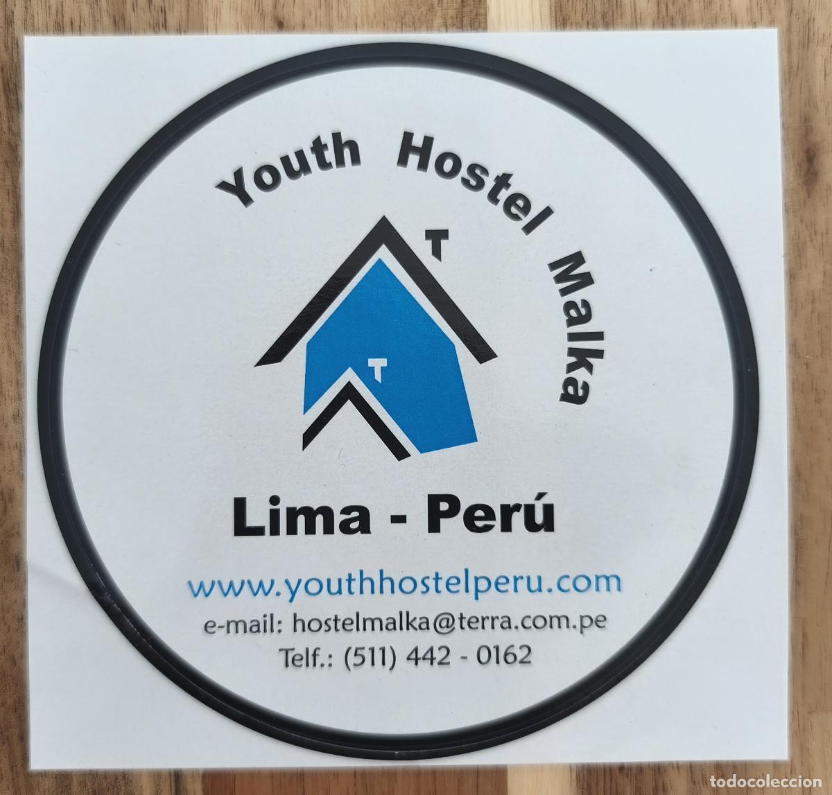 Pegatinas de colecci&oacute;n: PEGATINA ADHESIVO - LIMA, PERU, YOUTH HOSTEL MALKA