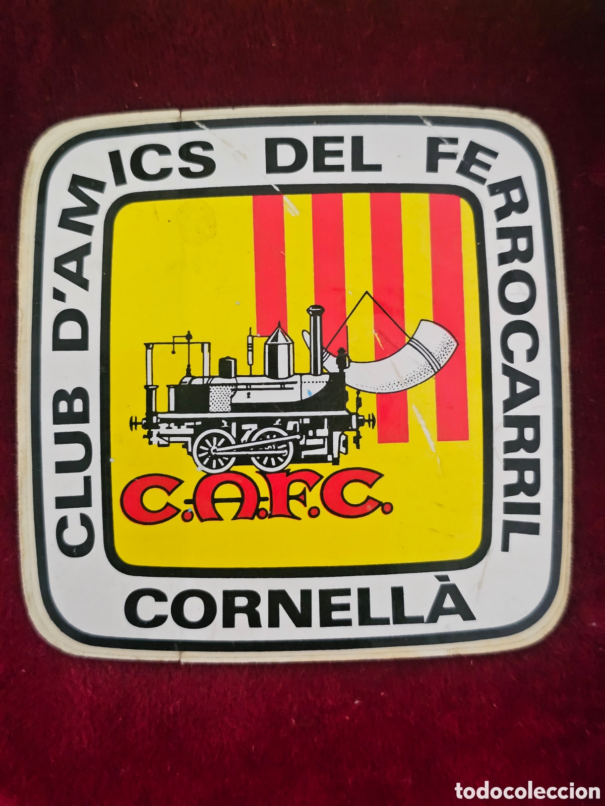 Pegatinas de colecci&oacute;n: Pegatina del Club d'amics del Ferrocarril CAFC Cornell&agrave; 1980s 1990s