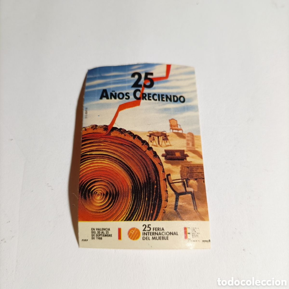 Pegatinas de colecci&oacute;n: PEGATINA cartel promocional de la 25&ordf; Feria Internacional del Mueble de Valencia