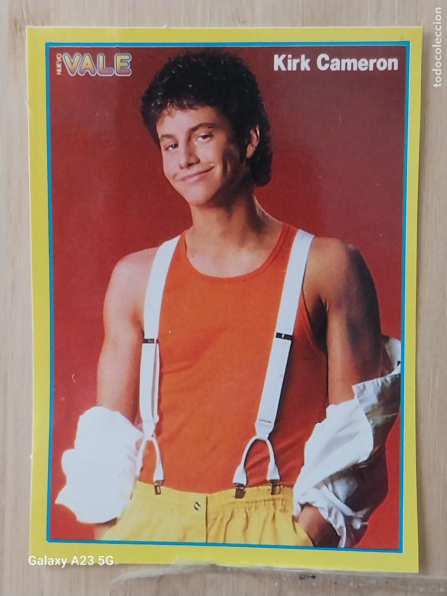 Pegatinas de colecci&oacute;n: KIRK CAMERON PEGATINA ADHESIVO REVISTA NUEVO VALE 9.5X7CMS CROMO SIN PEGAR NUNCA