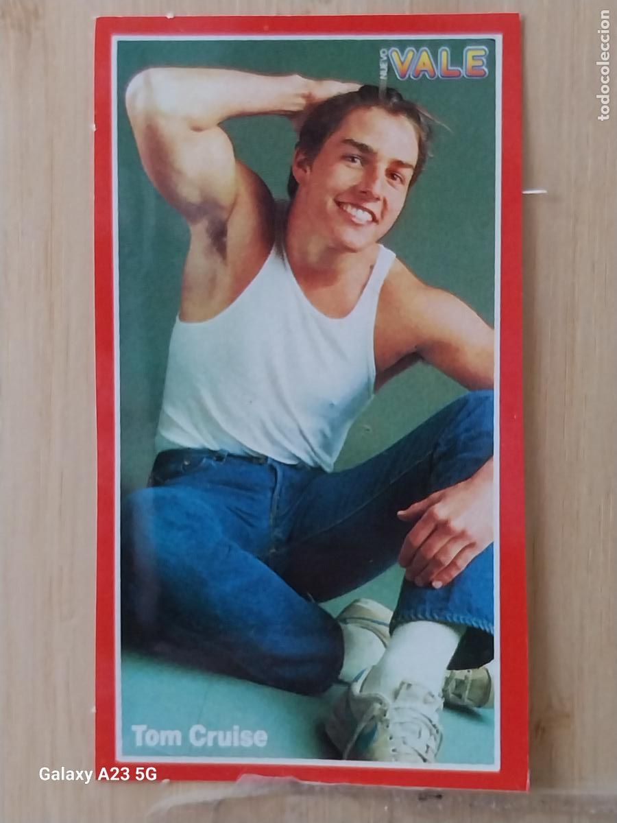 Pegatinas de colecci&oacute;n: TOM CRUISE PEGATINA ADHESIVO REVISTA NUEVO VALE 9.5X5.3CMS CROMO SIN PEGAR NUNCA