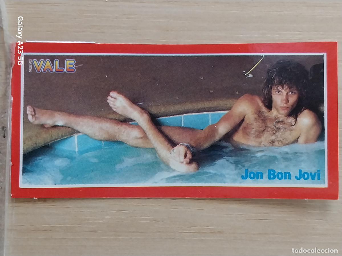 Pegatinas de colecci&oacute;n: JON VON JOVI PEGATINA ADHESIVO REVISTA NUEVO VALE 8.3X3.8CMS CROMO SIN PEGAR NUNCA