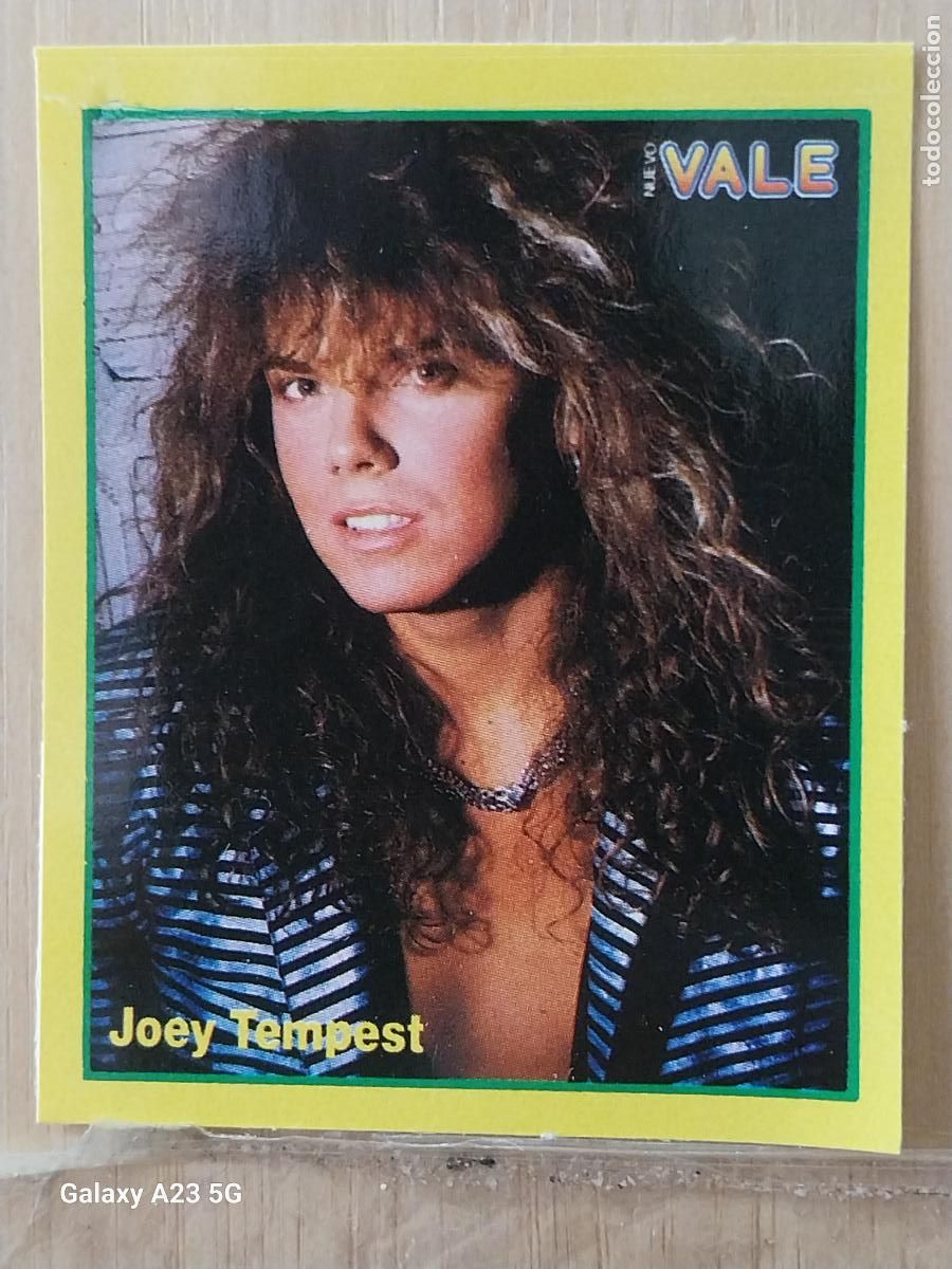 Pegatinas de colecci&oacute;n: JOEY TEMPEST BANDA EUROPE PEGATINA ADHESIVO REVISTA NUEVO VALE 6.7X5.3CMSCROMO SIN PEGAR NUNCA