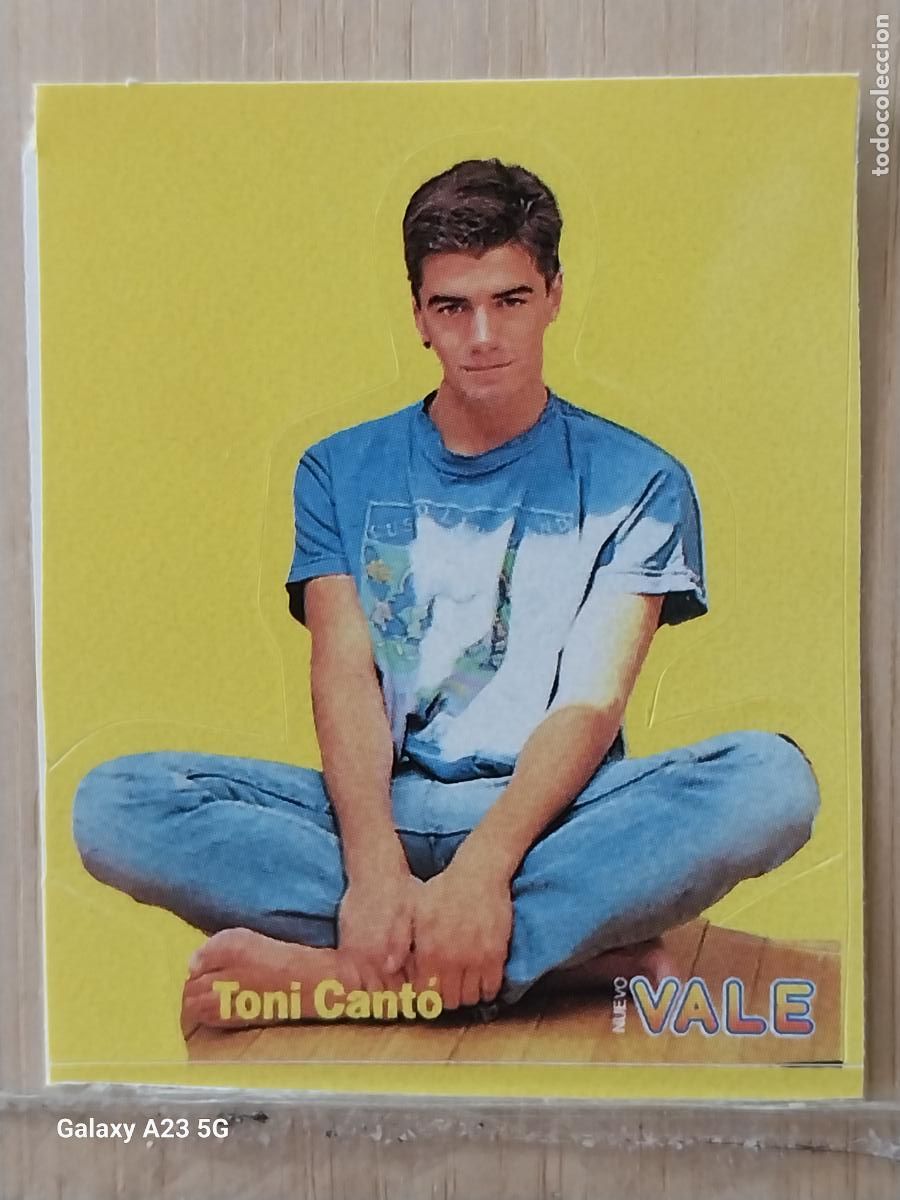 Pegatinas de colecci&oacute;n: TONI CANTO PEGATINA ADHESIVO REVISTA NUEVO VALE 6X4.8CMS CROMO SIN PEGAR NUNCA