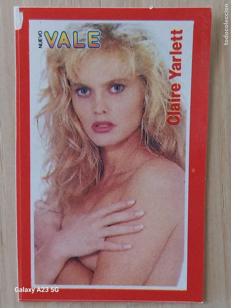 Pegatinas de colecci&oacute;n: CLAIRE YARLETT PEGATINA ADHESIVO REVISTA NUEVO VALE 5.6X3.6CMS CROMO SIN PEGAR NUNCA