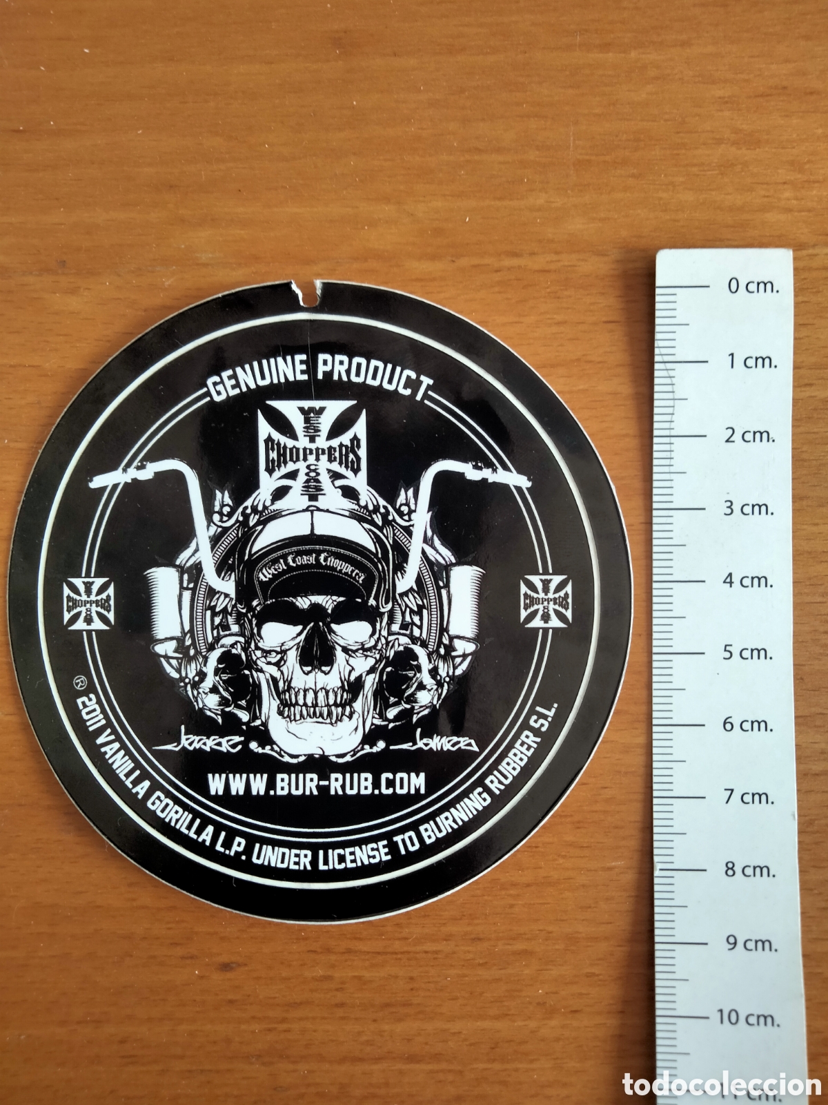 Pegatinas de colecci&oacute;n: Adhesivo pegatina West Coast Choppers Vintage 2011 - Edici&oacute;n Limitada Burning Rubber S.L.&rdquo;