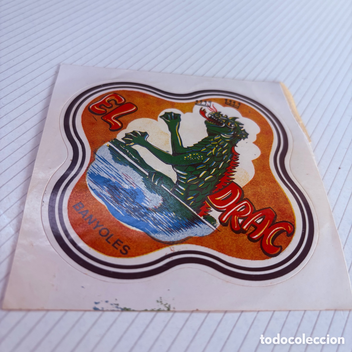 Pegatinas de colecci&oacute;n: pegatina discoteca el drac banyoles girona a&ntilde;os 70