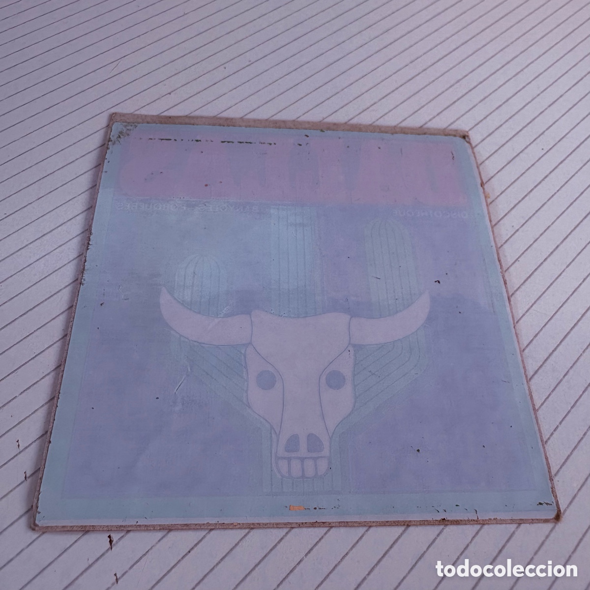 Pegatinas de colecci&oacute;n: Pegatina a&ntilde;os 70 para cristal discoteca dallas banyoles girana
