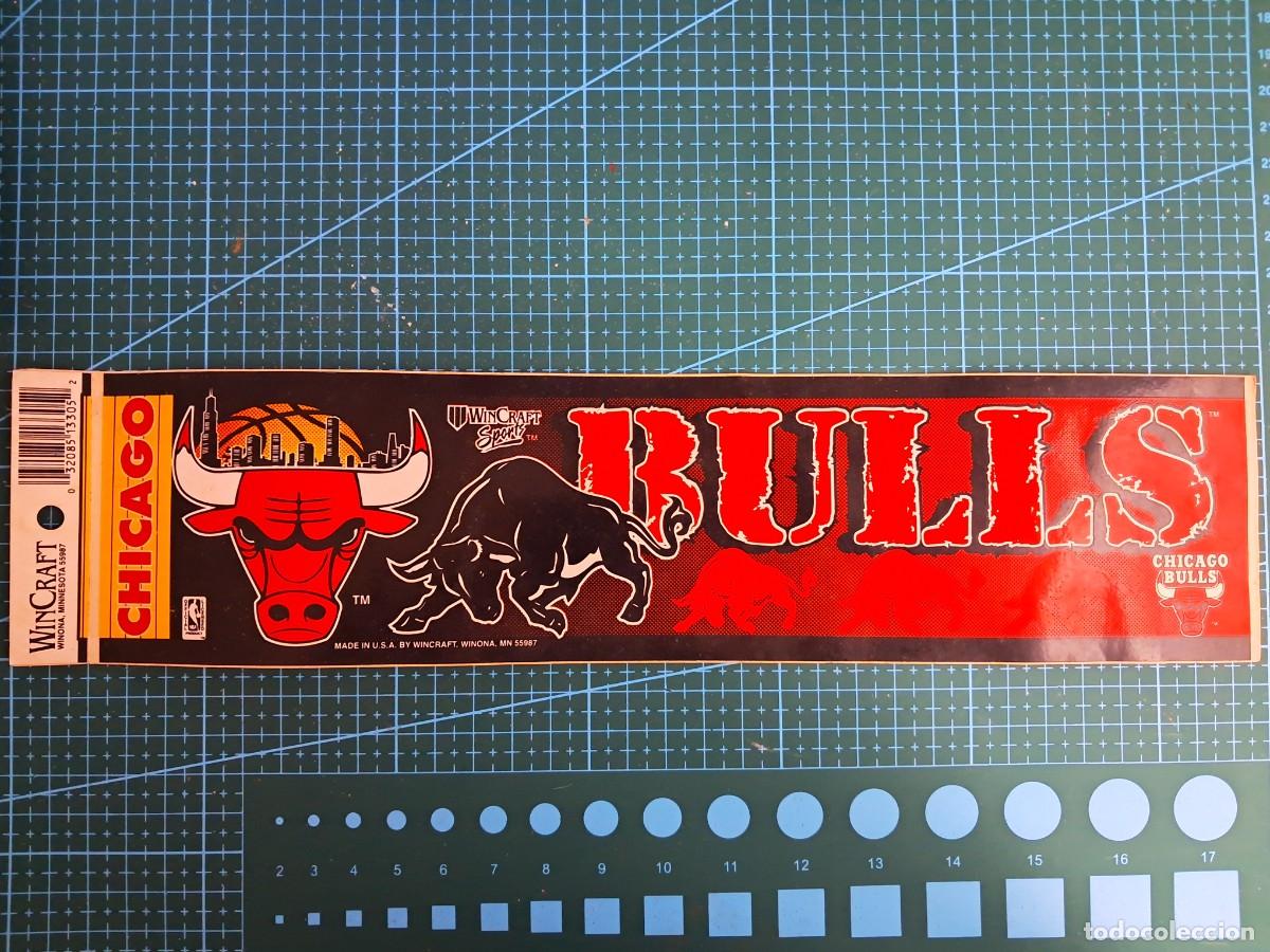 Pegatinas de colecci&oacute;n: Adhesivo o pegatina de los Chicago Bulls (30 x 7,5 cm) Producto Oficial NBA