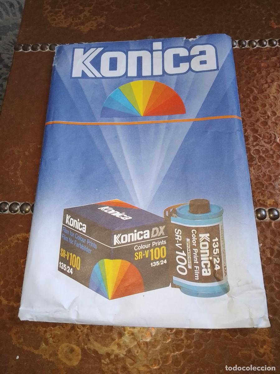 Pegatinas de colecci&oacute;n: Konica sobre a&ntilde;os 80 de carrete publicidad