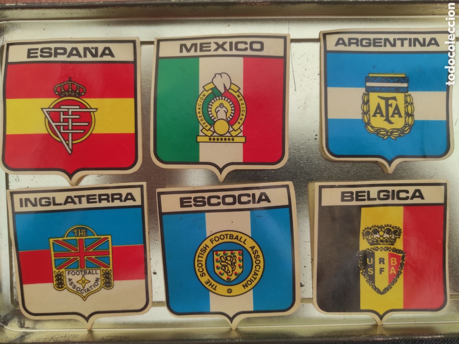 Pegatinas de colecci&oacute;n: LOTE DE PEGATINAS PUBLICIDAD ESCUDOS. DHUL A&Ntilde;OS 80