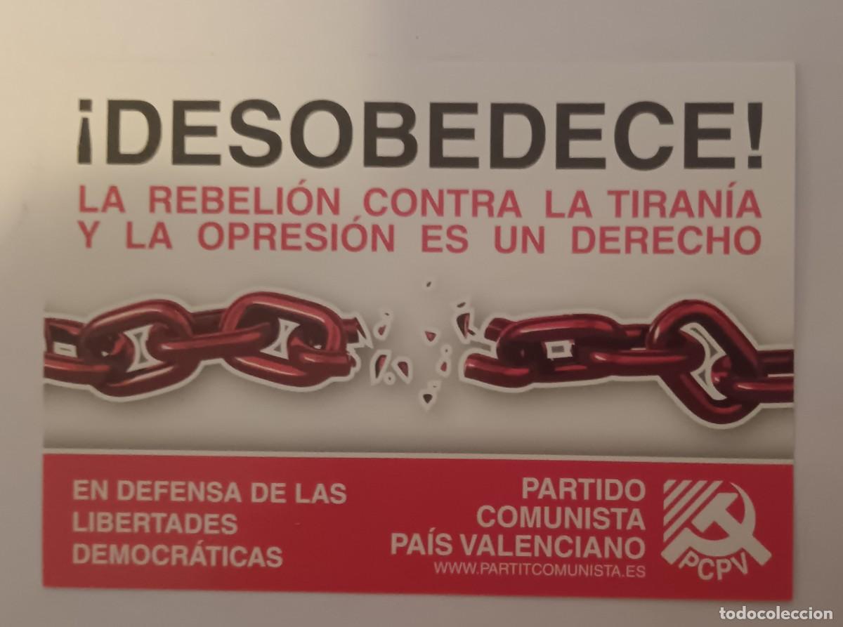 Pegatinas de colecci&oacute;n: &iexcl; Desobedece !-PCPV-hacia 2008.