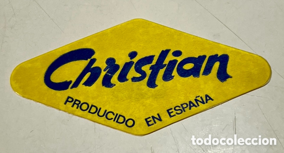 Pegatinas de colecci&oacute;n: Pegatina. CHRISTIAN. Producido en Espa&ntilde;a. A&ntilde;os 70.