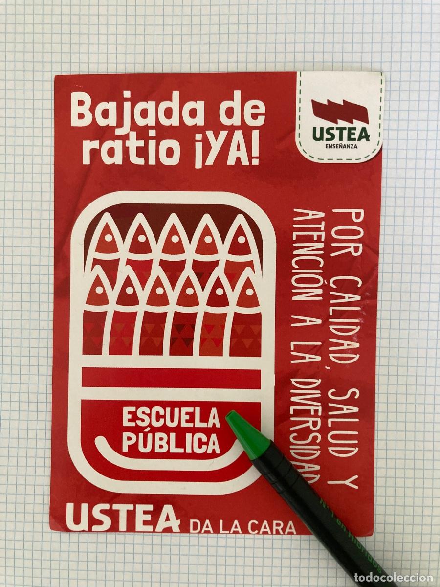 Pegatinas de colecci&oacute;n: Bajada de ratio ya! USTEA pegatina sindical Escuela Publica
