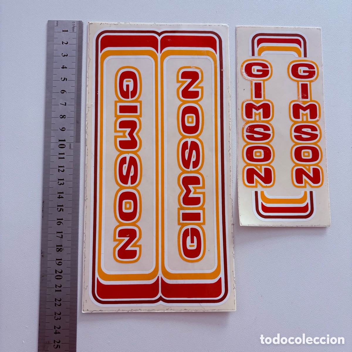 Pegatinas de colecci&oacute;n: Juego de pegatinas adhesivos originales bicicleta gimson