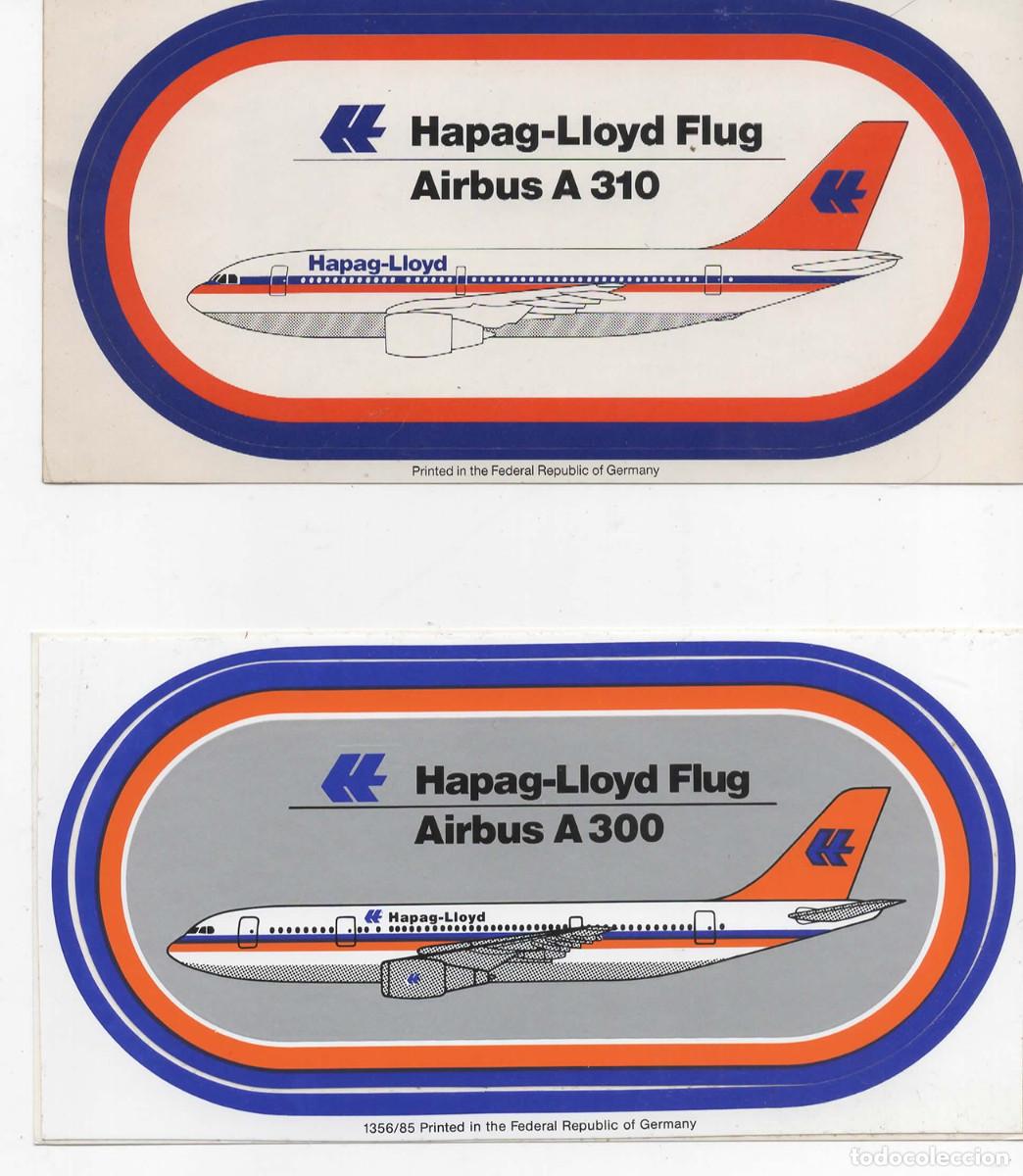 Pegatinas de colecci&oacute;n: Lote cuatro pegatinas compa&ntilde;&iacute;a Hapag Lloyd (Alemania) a&ntilde;os 90