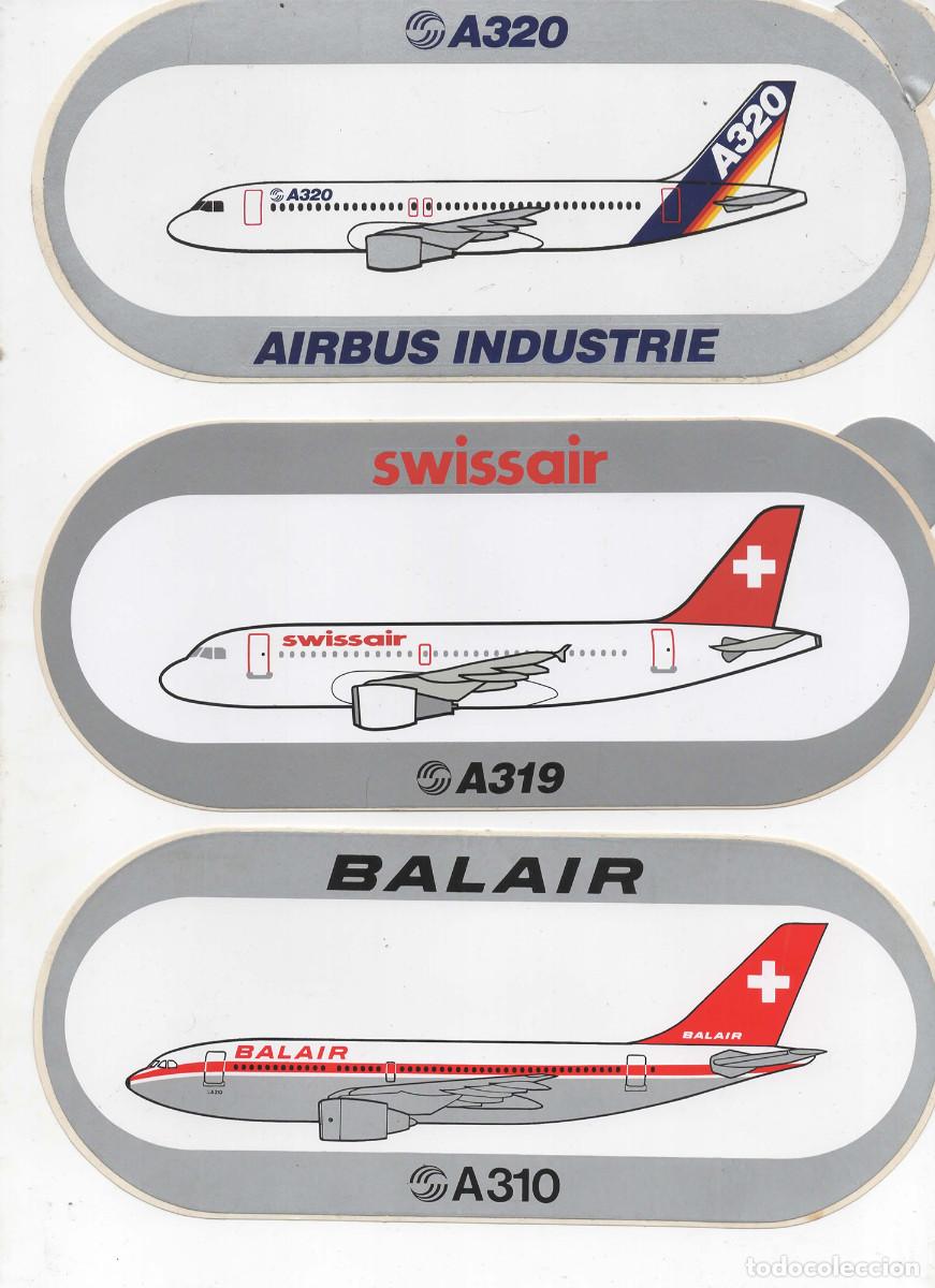 Pegatinas de colecci&oacute;n: Lote ocho pegatinas Airbus Industrie a&ntilde;os 90