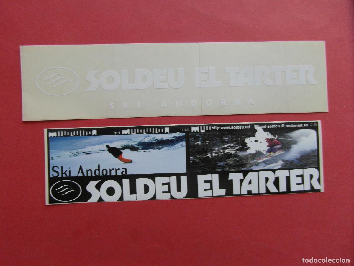 Pegatinas de colecci&oacute;n: 2 ADHESIVO PEGATINAS ESTACION ESQUI SKY SOLDEU EL TARTER ANDORRA - SIN USAR REVISA FOTOS