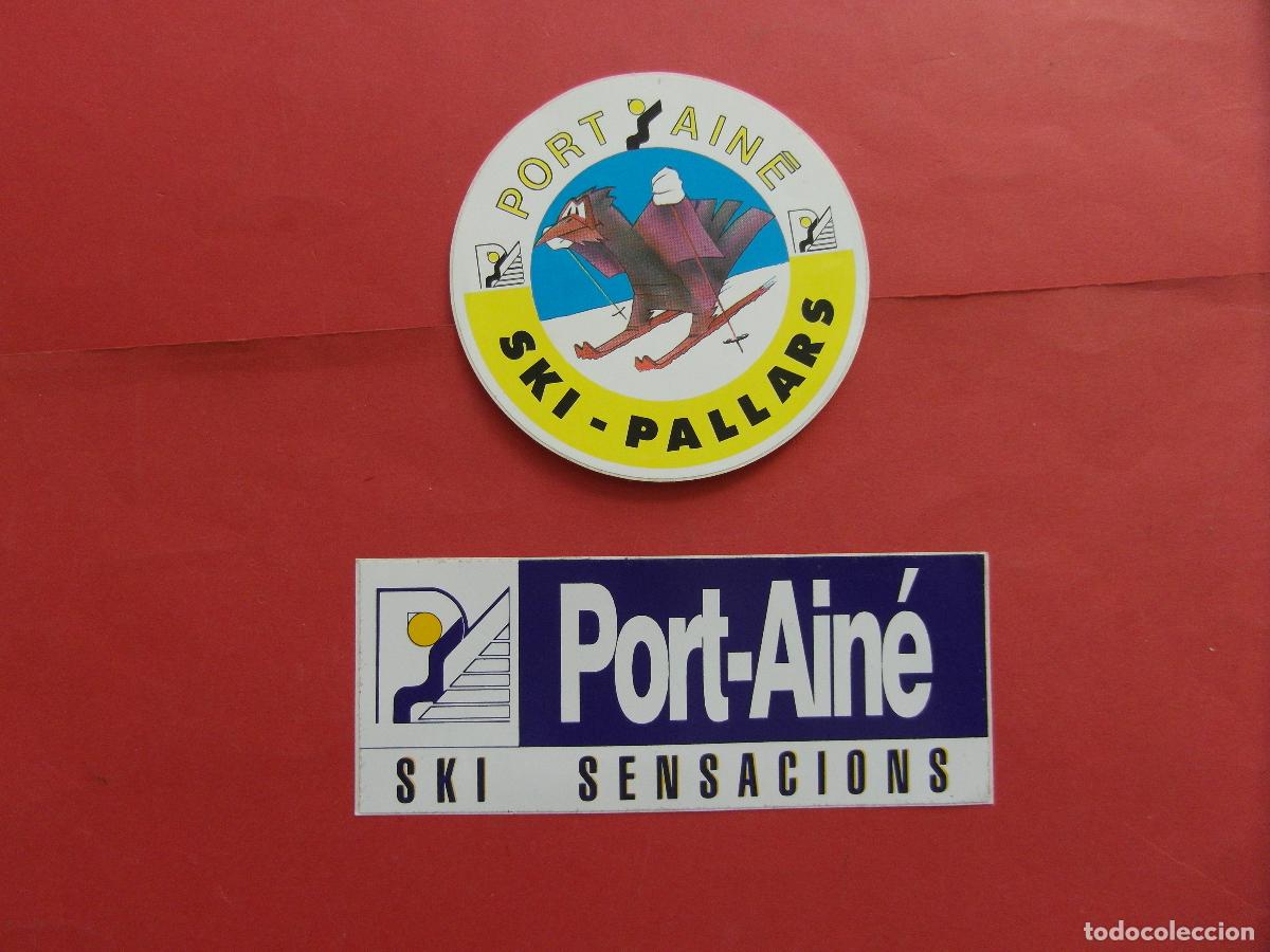 Pegatinas de colecci&oacute;n: 2 ADHESIVO PEGATINAS ESTACION ESQUI SKY PORT AINE PALLARS RIALP LERIDA LLEIDA- SIN USAR REVISA FOTOS