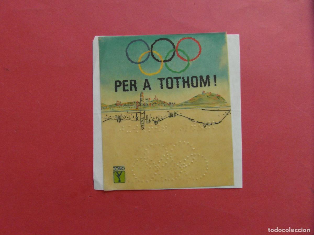 Pegatinas de colecci&oacute;n: 1 PEGATINA ADHESIVO ONCE CIEGOS OLIMPIADA BARCELONA 1992 - SIN USAR REVISA FOTOS OJO NO PEGA