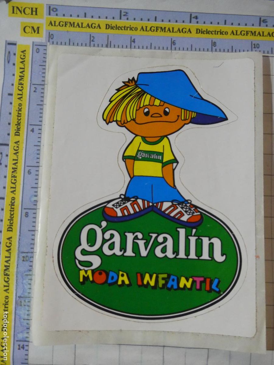 Pegatinas de colecci&oacute;n: PEGATINA DE MARCAS DE ROPA. GARVAL&Iacute;N MODA INFANTIL. 123