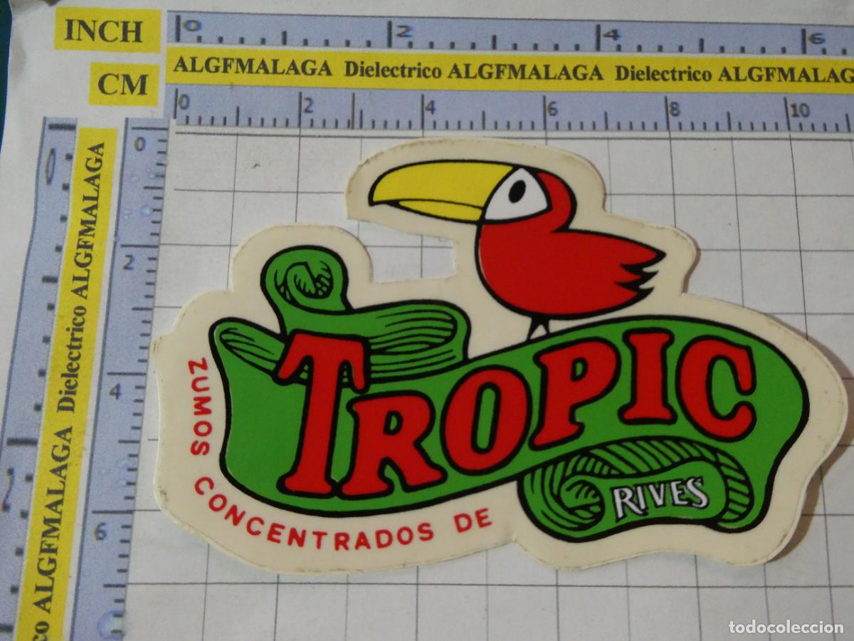 Pegatinas de colecci&oacute;n: PEGATINA DE BEBIDAS. ZUMOS TROPIC RIVES. 127