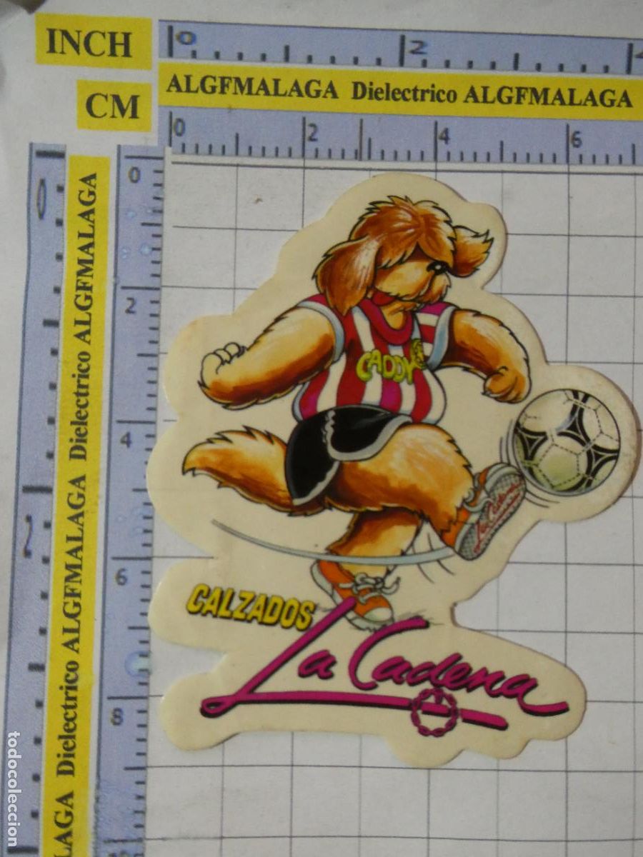 Pegatinas de colecci&oacute;n: PEGATINA DE MARCAS DE ROPA. CALZADOS LA CADENA LE&Oacute;N F&Uacute;TBOL EQUIPACI&Oacute;N ESTILO ATHLETIC BILBAO. 128
