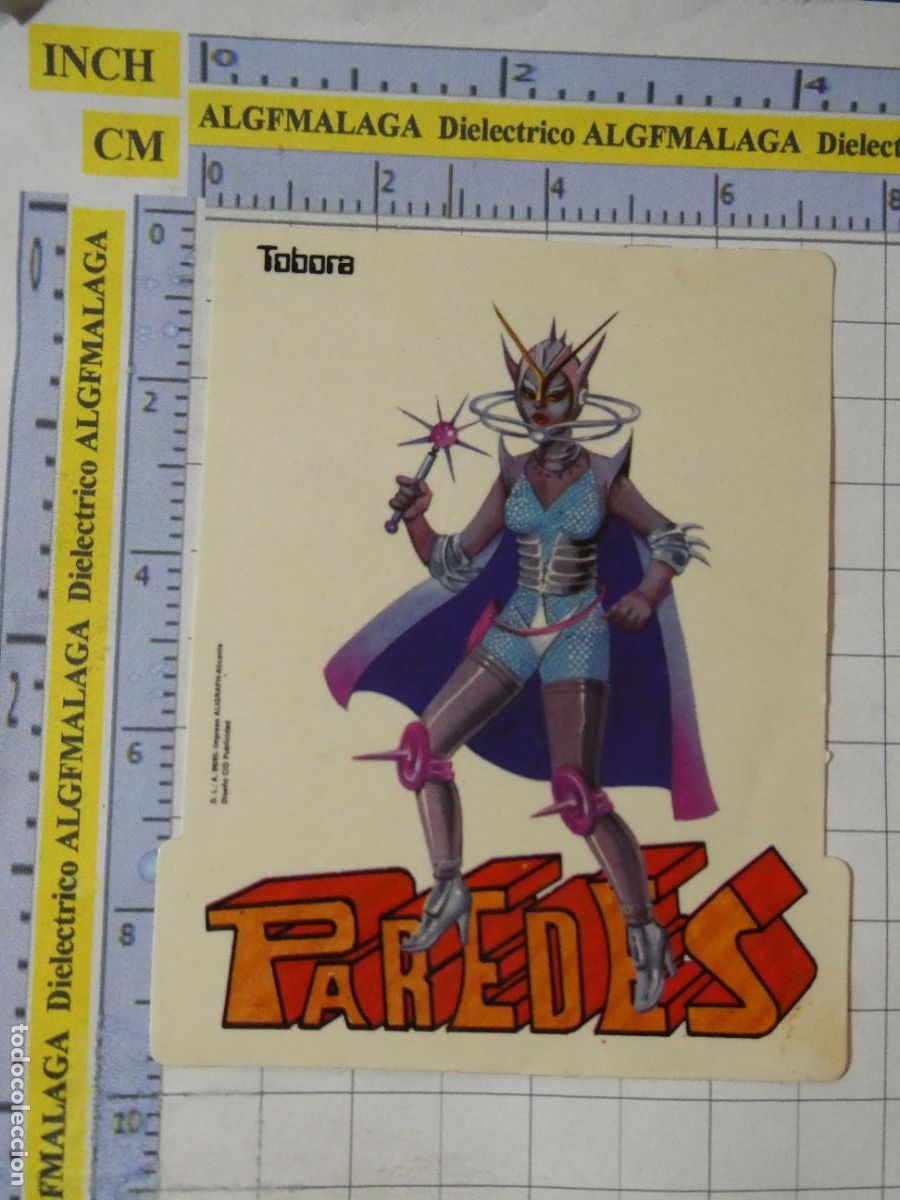 Pegatinas de colecci&oacute;n: PEGATINA DE MARCAS DE ROPA. CALZADOS PAREDES. TOBORA SUPERH&Eacute;ROES. 129