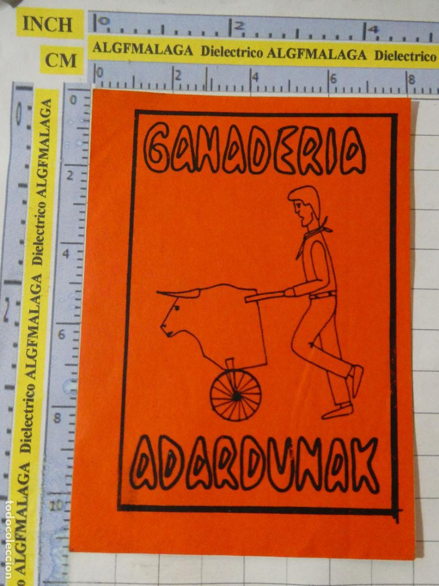 Pegatinas de colecci&oacute;n: PEGATINA DE TOROS TAUROMAQUIA. GANADER&Iacute;A ADARDUNAK. TORICOS VAQUILLAS ARTIFICIALES NAVARRA 138